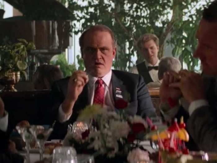 Fred Thompson, who plays the head of NASCAR, was seen smoking in a nice restaurant.