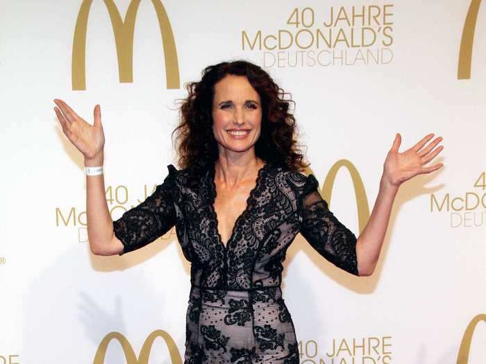 Andie MacDowell remembers her early career at McDonald