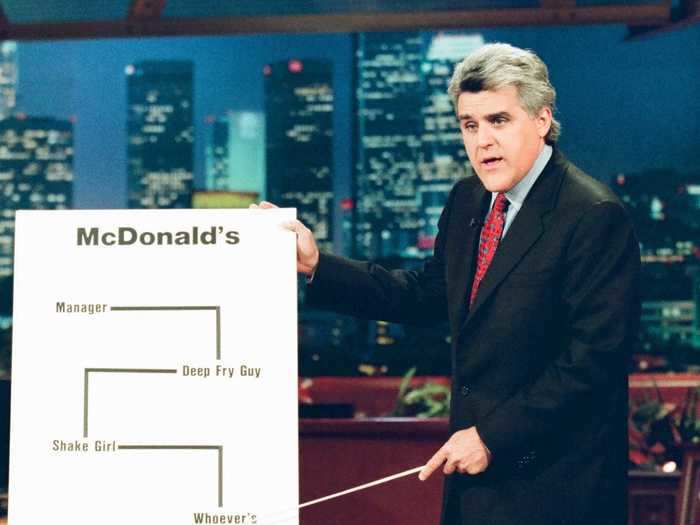 Former "Tonight Show" host Jay Leno got his start working at McDonald