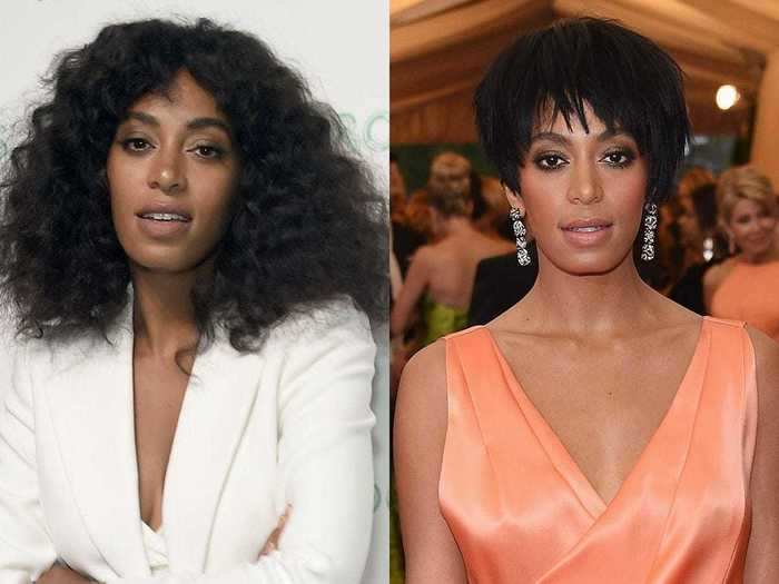 Solange Knowles usually rocks a full, natural style, but she