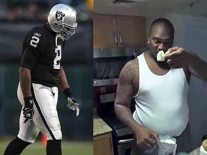 JaMarcus Russell struggled with his weight with the Raiders and even more before attempting to get back into the NFL.