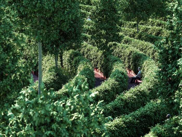 Architects in Austria are considering taking a more hands-on approach to separate park goers, using three-foot-wide hedges.