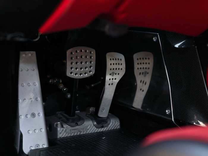 And F1-derived, floor-hinged pedals.