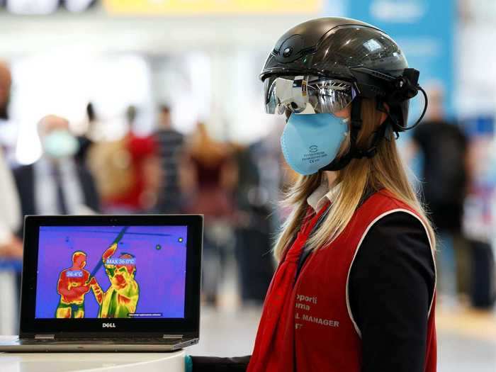 At security, some airports have implemented thermal scanners that check a passenger