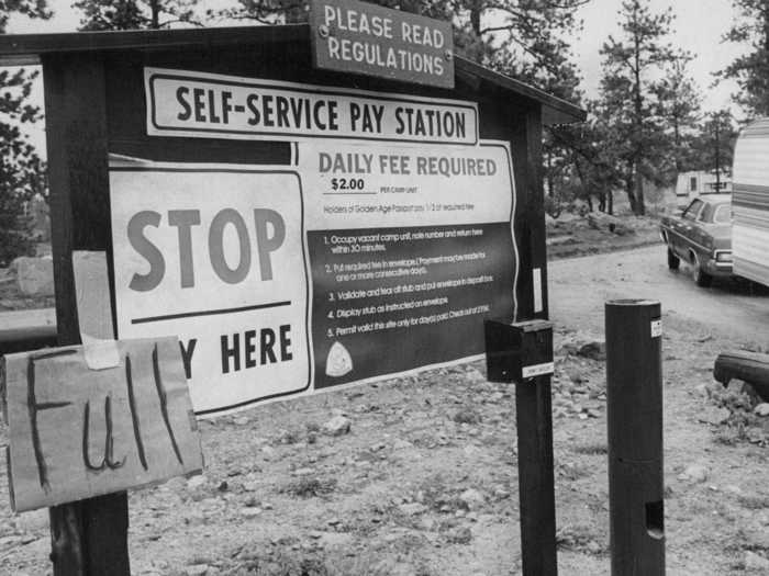 The campgrounds at some of the biggest state parks were overcrowded during the holiday weekend in 1978.