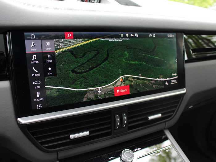 The infotainment system runs on a 12.3-inch center touchscreen, with an adjunct screen on the right side of the instrument cluster.