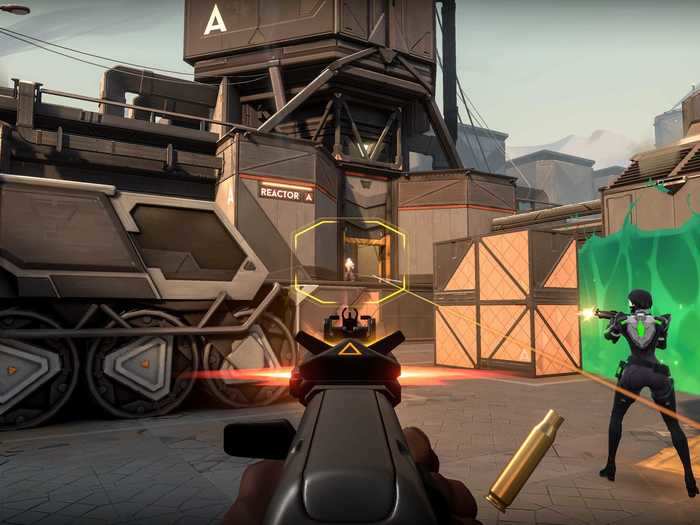 "Valorant" is a free-to-play first-person shooter that