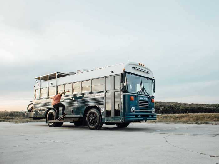 Will also added a retractable rail to the side of the bus.