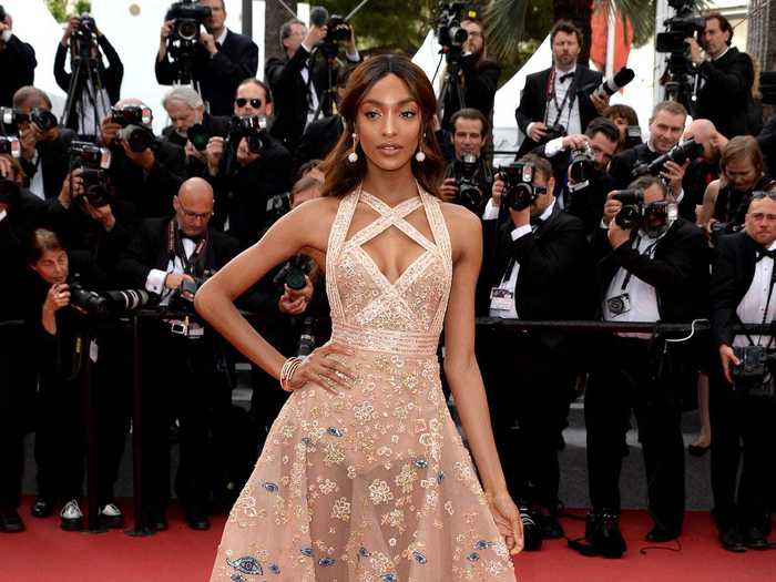 Model Jourdan Dunn looked like a princess at the 2017 Cannes Film Festival.