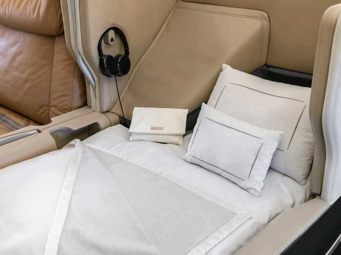 The seats are the same plush seats found on Singapore Airlines and include fully lie-flat capabilities.