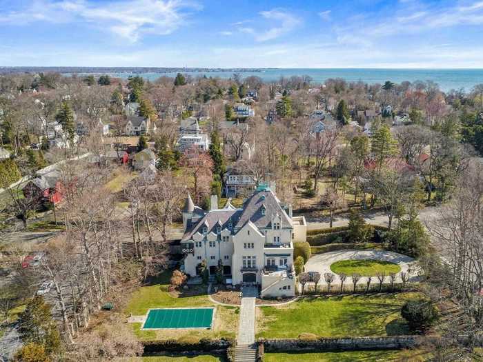 The 9-bedroom Marion Castle, located about an hour from Manhattan in Stamford, Connecticut, is on the market for $4.5 million.