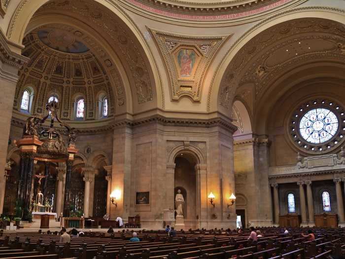 Construction of the current Cathedral of Saint Paul in St. Paul, Minnesota, began in 1904 and was completed in 1958.