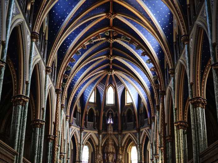 Notre Dame Cathedral in Ottawa, Canada, was constructed between 1841 and 1846.