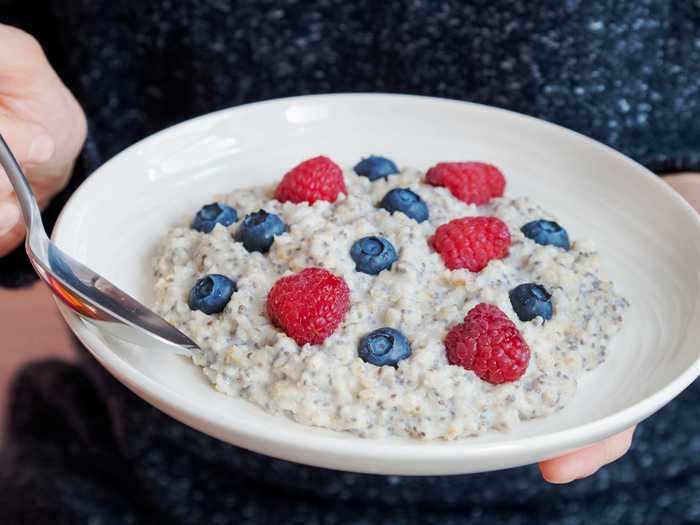 Oatmeal can easily be microwaved to the perfect consistency.