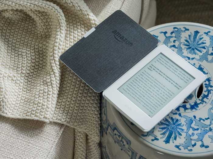 An e-reader with adjustable brightness settings