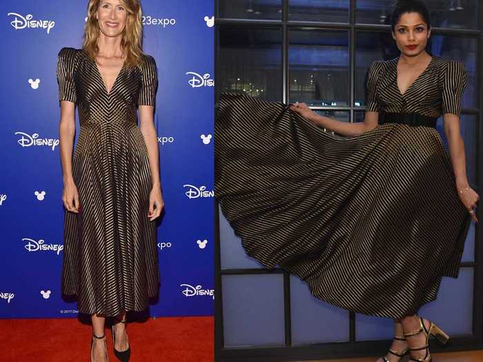 Laura Dern and Freida Pinto thought alike when it came to this dress.