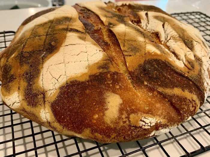 This may not be the prettiest loaf on the outside, but Barry B. said it still tasted good on the inside.