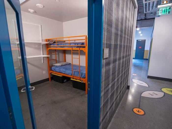 The shelter gives families private rooms that allow social distancing, with regular cleaning protocols.