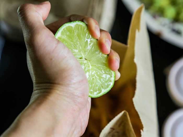 Turns out a lime half is still quite the match for my puny hand. Suddenly, I smelled burning and rushed to my oven.