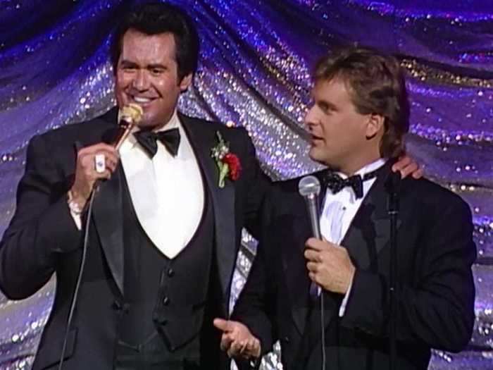 Joey got the chance to open for singer Wayne Newton at a show in Las Vegas, Nevada.