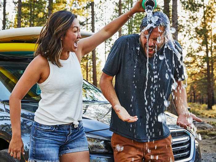 A reusable water bottle to stay hydrated