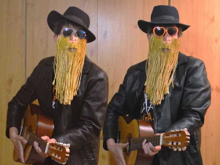 It usually takes around an hour to make a mask, but some masks, like the ones depicting ZZ Top, take longer.