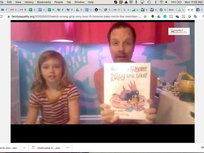 About once a month, Loewen does a live virtual reading of his book "What Does a Princess Really Look Like?" with his daughter.