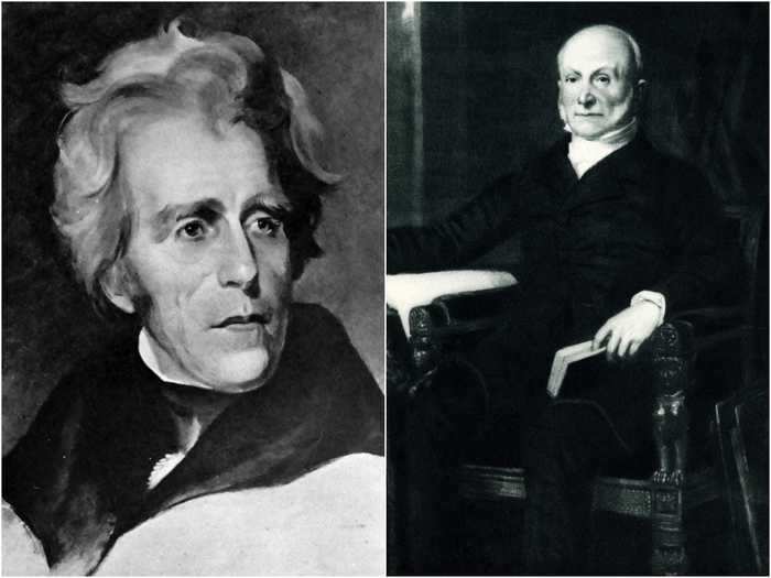 John Quincy Adams and Andrew Jackson fought each other in one of the most heated presidential elections in 1828.