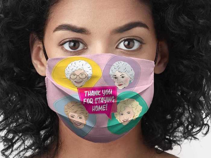 This "Golden Girls" mask is inspired by the show