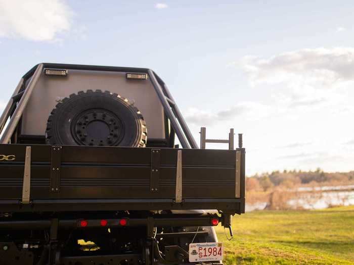 Out back, there are LED lights and a spare tire, which looks like more than a handful to lift and install.