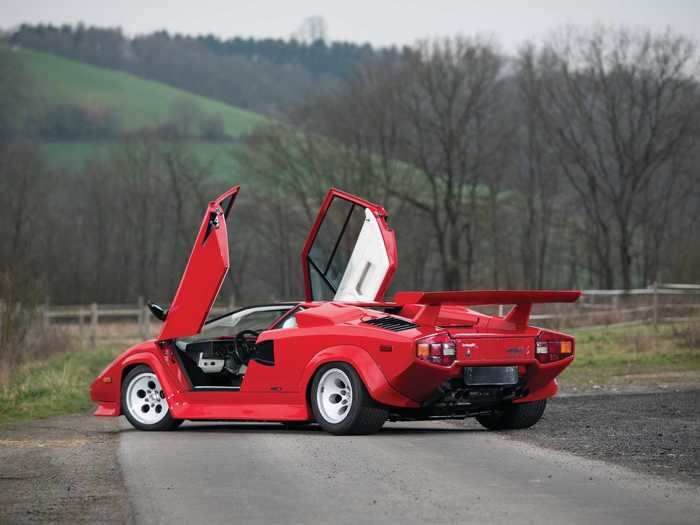 Unlike the rounded lines of the Miura, the Countach