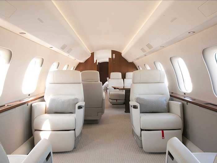 Inside the luxurious jet, the owner opted for a 16-seat configuration with four passenger seating compartments.