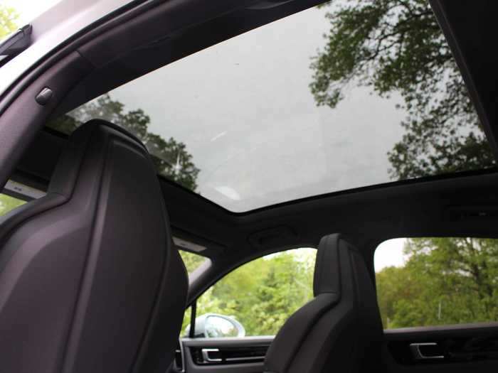 The Cayenne Coupé has a stunning panoramic glass roof. But the Model X has a windshield that extends well up into the roofline.