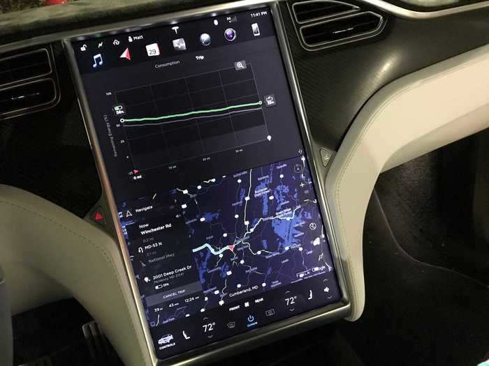 The infotainment system is stunning. Many vehicle functions are managed through it, so you have to ascend a learning curve. But it covers all the bases and them some, including the usual Bluetooth device-pairing and USB connectivity, but also a stellar, Tesla-designed audio system.