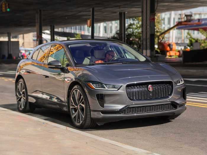 ... The very futuristic, all-electric Jaguar I-Pace.