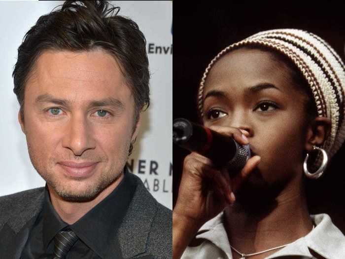 Zach Braff said Lauryn Hill attended his bar mitzvah.