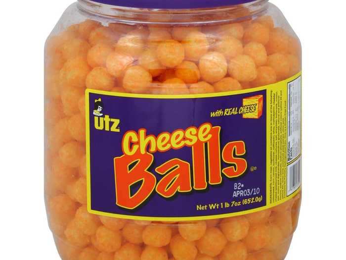 Utz Cheese Balls still come in a ginormous container.