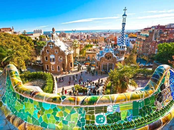 Park Güell also became a UNESCO World Heritage site in 1984. Construction began in 1900 and was never fully completed.