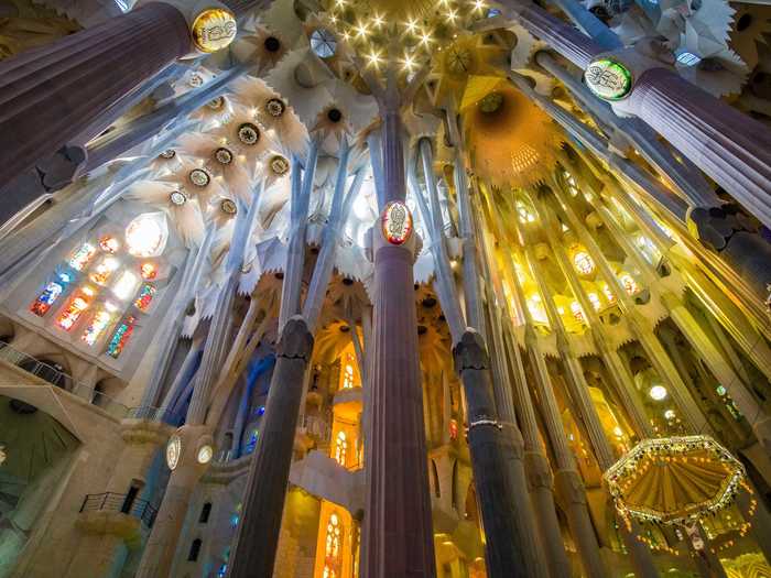 The Sagrada Família was once a cathedral, but was declared a basilica by Pope Benedict XVI in 2010.