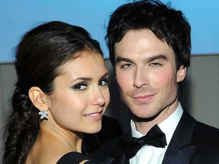 Nina Dobrev and Ian Somerhalder dated for three years while co-starring on "The Vampire Diaries." Dobrev remained on the show for two more years after the 2013 breakup.