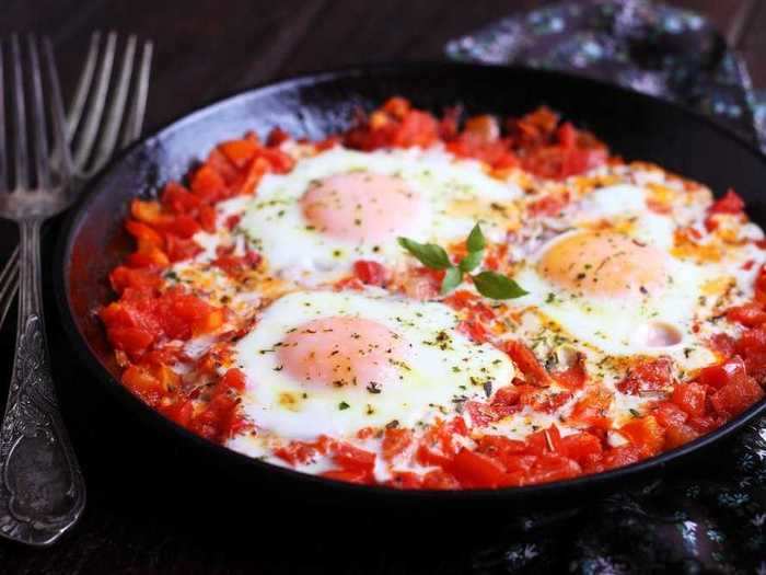 Shakshuka is a flavorful and fun twist on a classic egg breakfast.