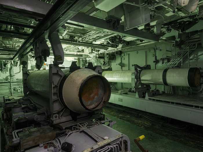 Though de-armed, the missile loading room, pictured below, is still a sight to behold.