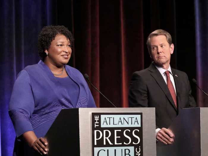 Her opponent Brian Kemp, then the Republican secretary of state, won the race. But accusations of voter suppression efforts led by Kemp