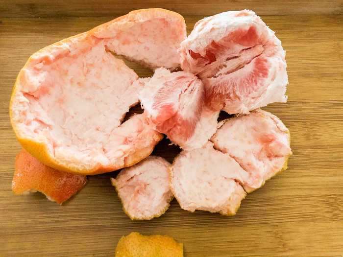 Try making a grapefruit-rind tea.