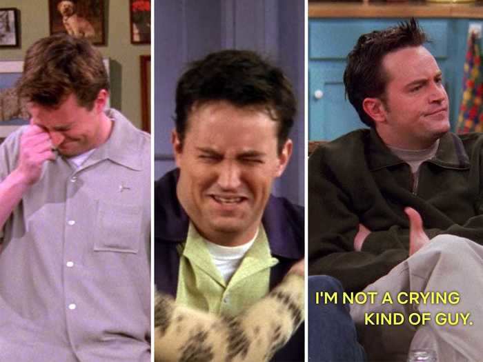 Chandler cried at least twice before "The One Where Chandler Can