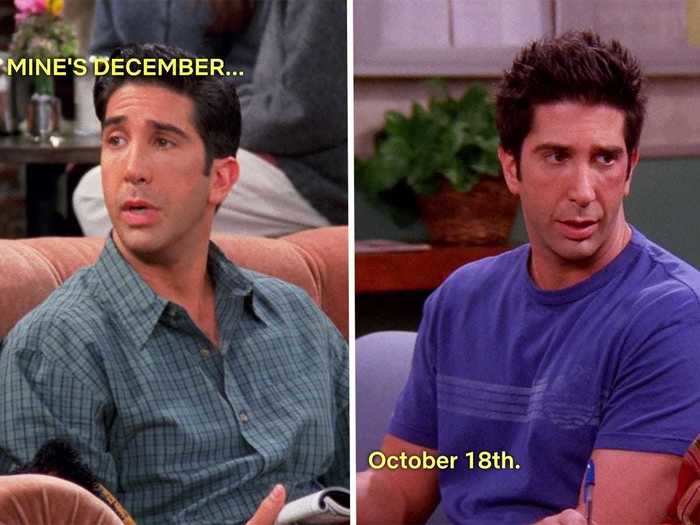 Ross says his birthday is in December, but later says his birthday is October 18.