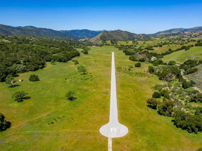 The property was built for those who travel by private aircraft: it includes a 2,900-foot paved airstrip and helipad.