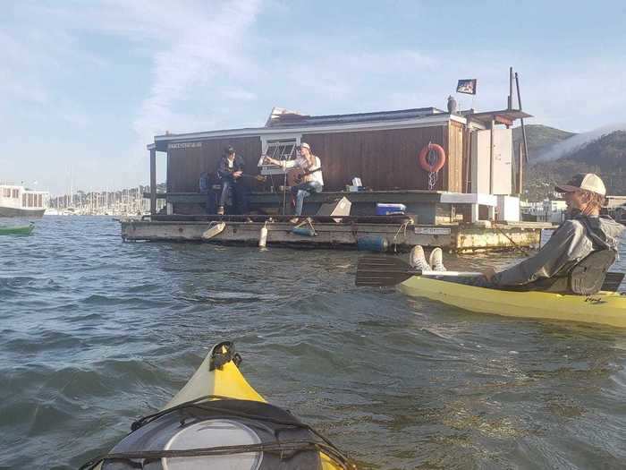 The community has started conducting waterfront float-up concerts, where musicians play from a platform and everyone arrives by kayak, boat, or paddleboard to watch from a distance.