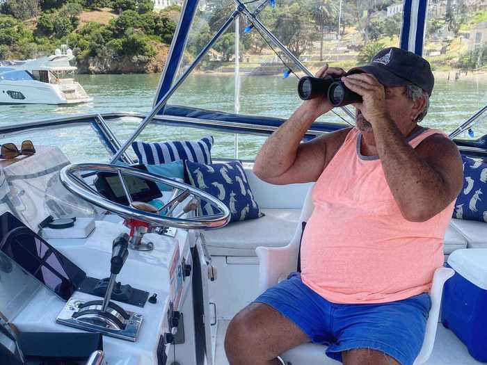 A few weeks ago, they took the boat to Angel Island, a landmass near their marina and within sight from San Francisco.