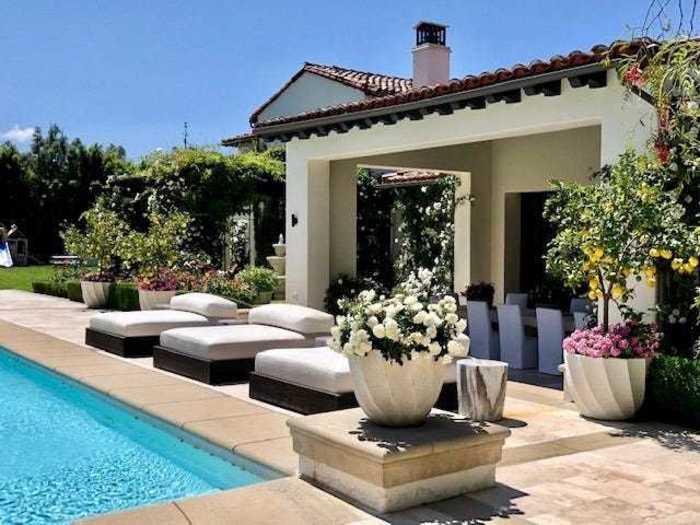 Kardashian renovated the pool area in 2019. The pool planning project was memorialized on an episode of "Flip It Like Disick," the home renovation show helmed by Kourtney Kardashian